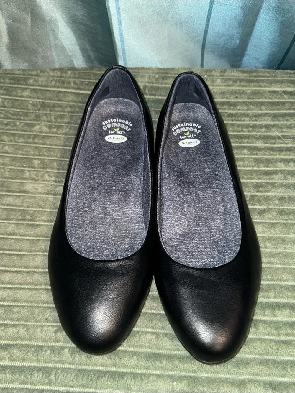 Dr. Scholl's Black Leather Ballet Flats